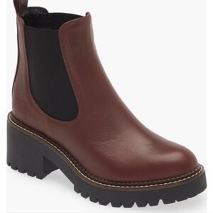 Nordstrom Chelsea Boot - Brown / Burgundy